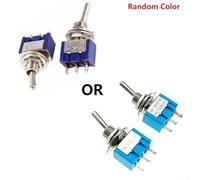 Set of 10 Miniature SPDT Toggle Switches, 3Pin ONON Configuration, 6A 125VAC MTS102, Perfect for Various Electrical Uses