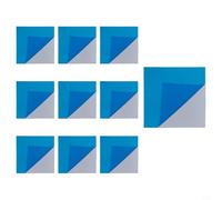 Set of 10 Mirror Glass Wall Decals Unique Square Mosaic Stickers for Interior Design