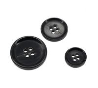 Set of 10 pcs Matte Classic Black Suit Buttons - Genuine Buffalo Horn - Ideal for Craft, Autumn and Winter Woolen Coat Sewing Supplies