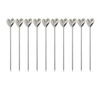 Set of 10 Pick Stainless Steel Pick Reusable Toothpicks Fruit for Appetizers Sandwich