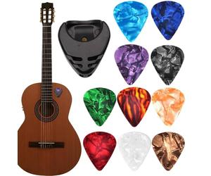 Set of 10 Picks for Guitar Picks - Thickness 0.45 mm Various Colours for Classic Scratching and Fingerstyle Guitar Picks