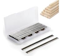 Set of 10 Planer Blades 82 mm, 82 x 5.5 x 1.2 mm Electric Planer HSS Blade, Professional Wood Replacement Blade Reversible Blades for Woodworking Machines, Maklta Planer, Bosch