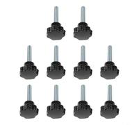 Set Of 10 Plum Handle Seven Star Grip Screws, M8 Size, For Applications With 31mm Outer Diameter