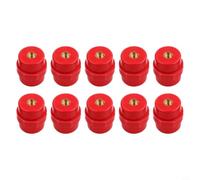 Set of 10 Polyester Busbar Insulators SM35 with M8 Screw Thread and Copper Core for Electrical Power Transmission Applications