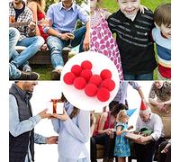 Set of 10 Red Soft Sponge Balls Ideal for Shows and Comedy Acts - Classic Trick Props for All Ages