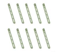 Set of 10 reusable silicone cable ties for organizing headphone and data cables elastic with secure buckle closure (green)