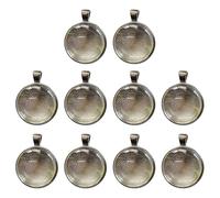 Set of 10 Round Pendant Trays 25 mm Bezel Base Pendant Making Accessories Craft Tools for Jewellery Connections Suitable for Jewellery Base