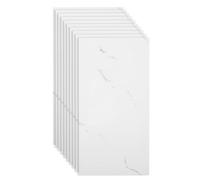 Set of 10 SelfAdhesive PVC Marble Wall Panels 60x30 cmWhite Marble Tile Stickers for Wall Decoration Home Improvement Easy Install Removable Wallpaper