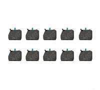 Set of 10 Silver Alloy Single Contact Block Terminals for Enhanced Electrical Stability and Performance (ZBE-101)