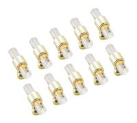 Set of 10, Single Hole Kitchen Cabinet Handles, Round Clear Acrylic Drawer Handle, Knobs and Pulls for Bedroom Cabinet Dresser Cupboard Wardrobe T Bar Decorative Pull