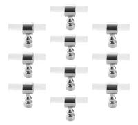 Set of 10, Single Hole Kitchen Cabinet Handles, Round Clear Acrylic Drawer Handle, Knobs and Pulls for Bedroom Cabinet Dresser Cupboard Wardrobe T Bar Decorative Pull