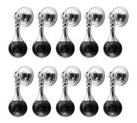 Set of 10, Single Hole Knobs Cabinets Drop Pulls Decorative Handles, Round Black Knob for Home Kitchen Cabinet Hardware Cupboard Marble Handle Door Dresser and Drawer Pull