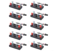 Set of 10 Single-Pole Switches for Physics Laboratory School (Black)
