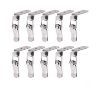 Set of 10 Stainless Steel Duckbill Hook Locks for All Kinds of Storage Solutions (A 10PCS)