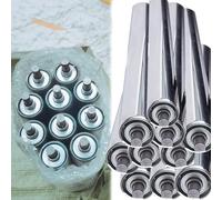 Set of 10 Stainless Steel Industrial Rollers - 2.4" 2" 1.5" 1.3" 1" for Gravity Conveyor, DIY Projects & Warehouse Replacement, Unpowered Slide Rollers (32MM Diameter)