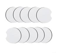 Set of 10 Sublimation Blank Coasters Neoprene Cup Mats DIY Round Round Heart Square Hexagon Thermal Transfer Layer for Drink Protection (round)