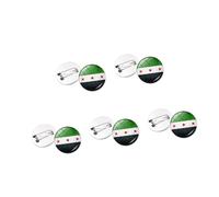 Set Of 10 Syria Flags Badge Artistic Pin Fashionable Accessory Alloy Texture Suitable For Daily Wear Or Special Gifts Syrian Flag