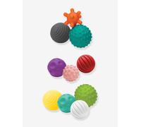 Set of 10 Textured Soft Balls - INFANTINO multicoloured