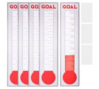 Set of 10 Thermometer Goal Setting Chart - 48 x 11 inches
