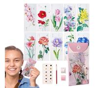 Set of 10 Watercolour Page Holders, Aesthetic Accessories Kit for Bookmarks Women Students Teachers School Readers Collection and Decoration