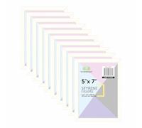 (Set of 10) White 5x7 inches Picture Frame - Styrene Front Frames Freestanding Wall Hanging Premium Photo Frames 13cm x 18cm Elegant Wall Art Gallery Desk Décor Frame