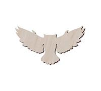 Set of 10 Wooden Flying Owl Shape For Crafts And Decoration - Laser Cut - Owls - Owl Pendant - Owl Decor - Wise Owl 5x2.8 inches