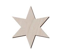 Set of 10 Wooden Six Pointed Star for Crafts and Decorations - Six Pointed Star - Star Blank - Star Decor 4.3x5 inches