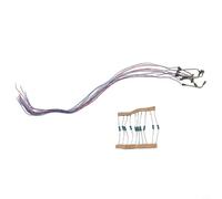 Set of 10 Z Gauge LED Street Lamps for Model Train Layouts, Metal Platforms with Series Resistors for 3V Power Supply and 12V/16V Transformer Use