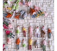 Set Of 100 1:87 Scale Models People Set, Miniature People Model Scale Painted Tiny People Model Train Figures for Miniature Scenes Train Railway Sand Table Miniature Scenes