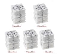 Set of 100 Acrylic Reflective Targets with Crosshairs for Total Station Various Sizes 20x0mm to 60x60mm for Accurate Facade and Corner Measurements (2cm*2cm)