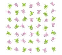Set of 100 Bow Martini Glass Confetti, Pink&Green Glitter Coquette Margarita Cocktail Table Scatter, Martini Bachelorette Party Decoration
