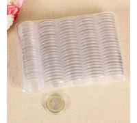 Set of 100 Clear Plastic Round Coin Capsules Containers Coin Protector Cases Compatible with 27mm Coins for Safe Storage and Display