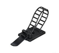 Set of 100 Nylon Cable Ties and Adjustable Clips for Secure Cable Management of Power Cords, Audio Wires, and Network Cables on Smooth Surfaces