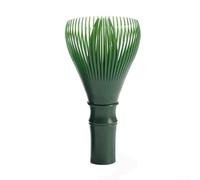 Set of 100 plastic tea whisks ABS plastic designed for frothing tea, coffee, hot chocolate, and smoothies, lightweight for easy use, with stand bottle for convenient storage (Green)