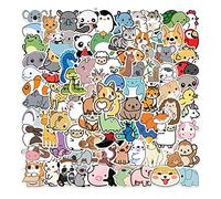 Set of 100 Self-Adhesive Stickers Aesthetic Stickers for Scrapbooking Laptop Kindle Phone Mug Treasure Chest Animals