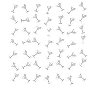 Set of 100 Silver Martini Glass Confetti, Silver Glitter Cocktail Glass Table Scatter, Margarita Smash Cake Decor for Martini Birthday/Bachelorette Party Decoration