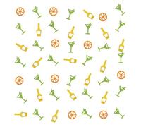 Set of 100 Spritz Party Confetti, Orange&Green Glitter Just A Spritz Older Birthday Table Scatter for Citrus Lemon Cocktial Themed Party Decoration
