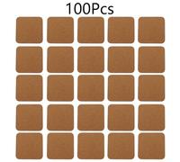 Set of 100 Square Cork Pads for DIY Craft Projects or Functional Use in For Home Bar and Dining Settings
