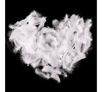 Set of 100 White Goose Feathers for Crafts, Dream Catchers, Earrings, Wedding, Festival, Baby Shower Decoration - White, 5-8cm Scrapbooking Embellishments