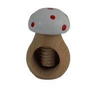 Set of 100 WOjDREW Wooden Nutcrackers Mushroom, Nut Cracker Tool - Natural Beech Wood, All Nuts, Walnuts, Hazelnuts, Almonds, Pecan Nuts, Pistachio Nuts, Very Solid, Christmas Gift (Brown)