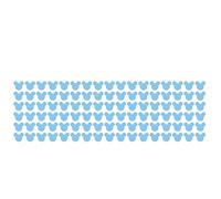 Set of 102 MICKEY MOUSE EARS wall art sticker decal, for baby boys, girls nursery, kids bedroom, laptop, PASTEL BLUE, 1 x 1 INCH (29 x 25mm) each