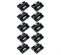 Set Of 10pcs Abs Nylon Cabinet Door Hinge With Adjustable Damping And Torque Positioning For 6mm Side Panel Thickness In Black Color