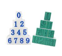 Set of 10Pcs Detachable Number Stamp for Art Craft 0-9 Number Stamp for Kid Adult Card Making Scrapbooking and Teaching Student