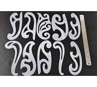 Set of 10pcs French Curves Stencils FX Freehand Technical Drawing Graphics Airbrushing Face and Body Painting Mask Pattern Template Flexible, Reusable Mylar