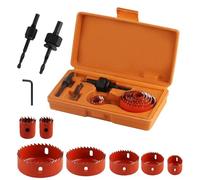 Set of 11 Metal Hole Saw Sets, 19-64 mm Metal Holesaw Set, Hole Saw Drill Bit Tools for Wood Plasterboard PVC Board Plastic Plate, with Accessories