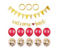 Set of 11 Welcome Back Wreaths, Welcome Back Decorations, Pennant Banners, Latex Balloons, Back to School Decorations Set, Home Reunion Decorations, Party Decorations
