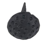 (Set of 12) 1 1/4 x 1 inch Round Iron Clavos Decorative Nails, Hand Forged, Natural Black Finish
