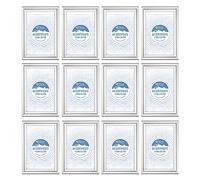 (Set of 12) A4 Silver Photo Fram with Glass Front (21 x 29.7cm) - Sturdy Certificate, Poster & Art Print Frames - Freestanding & Wall Mountable Gallery Frames for Office, Home & Wall Decoration