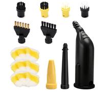 Set of 12 Accessories for Kärcher Steam Cleaner SC1 SC2 SC3 SC4 SC5, Steam Cleaner Brush Set with Hand Nozzle, Joint Brush, Round Brushes, Flat Brushes and 3 Microfibre Cloths, Replacement Parts for