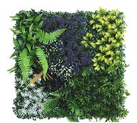 Set of 12 Artificial Boxwood Hedge Panels - 50.8 cm Square Garden Fence, Lush Indoor & Outdoor Wall Décor, Perfect for Stylish s & Home Decoration